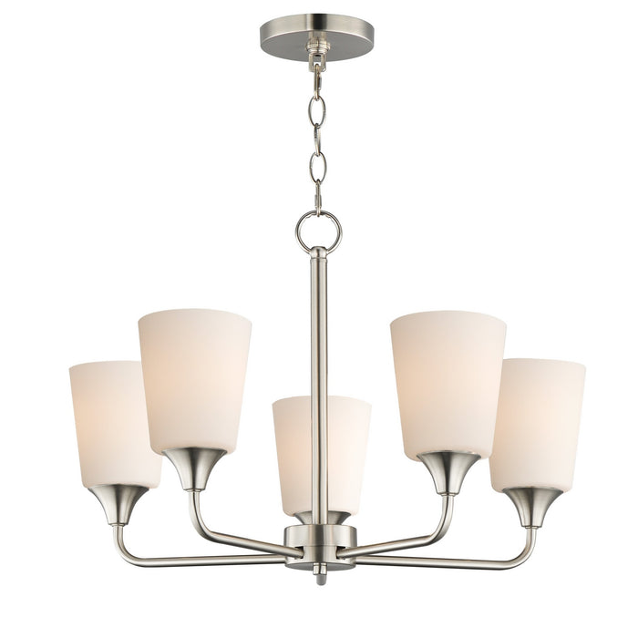 Maxim - 12875SWSN - Five Light Chandelier - Hudson - Satin Nickel