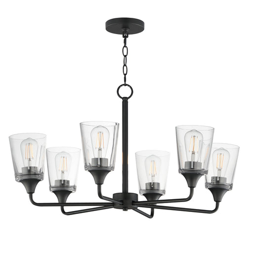Hudson Six Light Chandelier Black