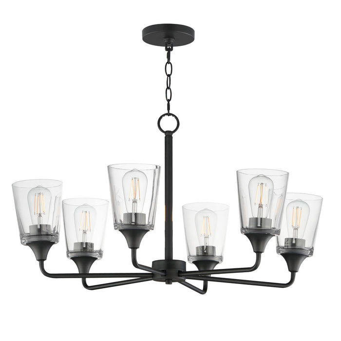 Maxim - 12876CLBK - Six Light Chandelier - Hudson - Black