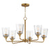 Maxim - 12876CLNAB - Six Light Chandelier - Hudson - Natural Aged Brass