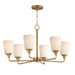 Maxim - 12876SWNAB - Six Light Chandelier - Hudson - Natural Aged Brass