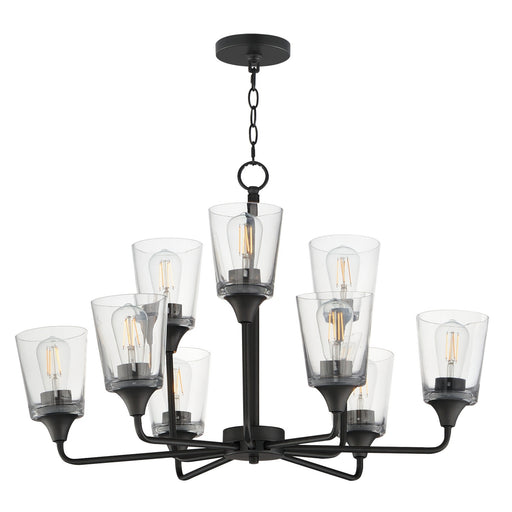 Hudson Nine Light Chandelier Black