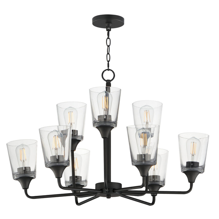 Maxim - 12879CLBK - Nine Light Chandelier - Hudson - Black