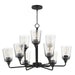 Maxim - 12879CLBK - Nine Light Chandelier - Hudson - Black