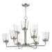 Maxim - 12879CLSN - Nine Light Chandelier - Hudson - Satin Nickel