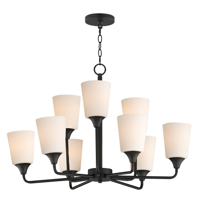 Maxim - 12879SWBK - Nine Light Chandelier - Hudson - Black