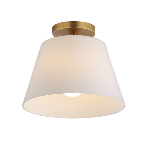 Hudson One Light Semi-Flush Mount/Pendant Natural Aged Brass