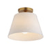 Maxim - 12880SWNAB - One Light Semi-Flush Mount/Pendant - Hudson - Natural Aged Brass