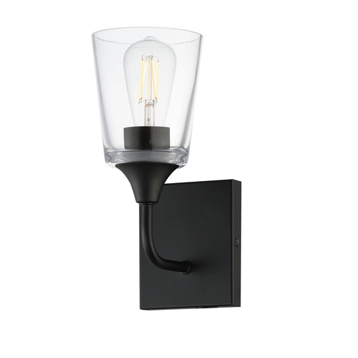 Hudson One Light Wall Sconce Black