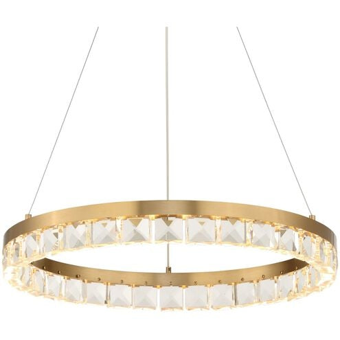 Segovia LED Chandelier Warm Brass