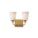 Maxim - 12882SWNAB - Two Light Bath Vanity - Hudson - Natural Aged Brass