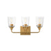 Maxim - 12883CLNAB - Three Light Bath Vanity - Hudson - Natural Aged Brass