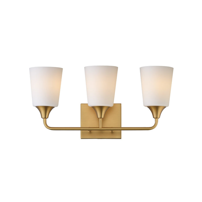 Maxim - 12883SWNAB - Three Light Bath Vanity - Hudson - Natural Aged Brass