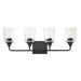 Maxim - 12884CLBK - Four Light Bath Vanity - Hudson - Black