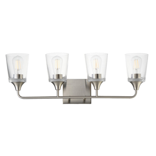 Hudson Four Light Bath Vanity Satin Nickel