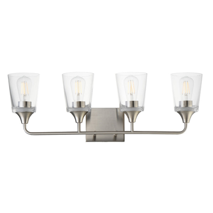 Maxim - 12884CLSN - Four Light Bath Vanity - Hudson - Satin Nickel