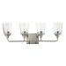 Maxim - 12884CLSN - Four Light Bath Vanity - Hudson - Satin Nickel