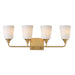 Maxim - 12884SWNAB - Four Light Bath Vanity - Hudson - Natural Aged Brass
