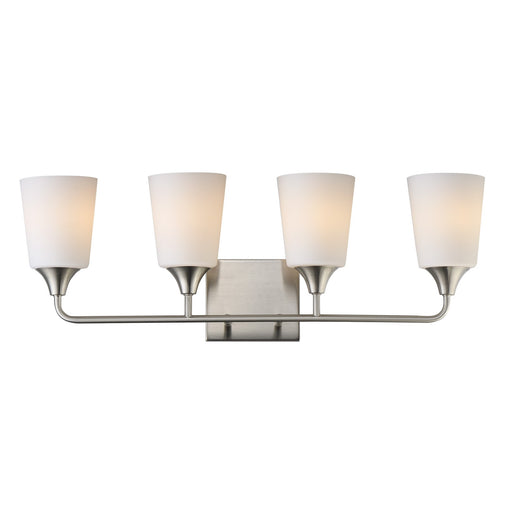 Hudson Four Light Bath Vanity Satin Nickel