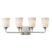 Maxim - 12884SWSN - Four Light Bath Vanity - Hudson - Satin Nickel