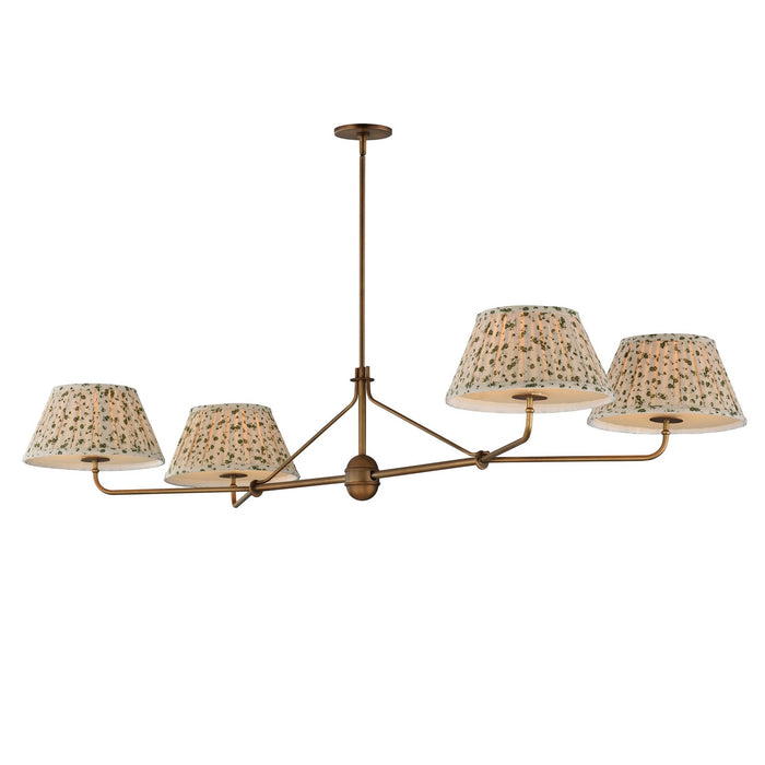Maxim - 18414OWWBR - Four Light Chandelier - Dunbridge - Weathered Brass