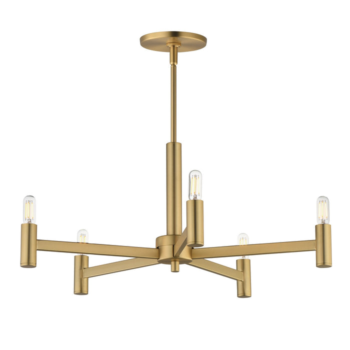 Maxim - 21365NAB - Five Light Chandelier - Emana - Natural Aged Brass
