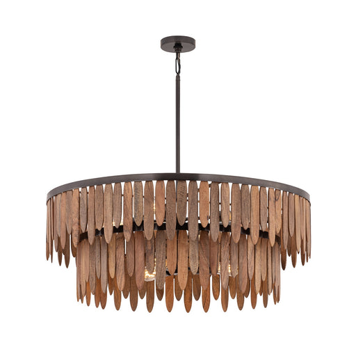 Maxim - 22513WNGM - Seven Light Pendant - Marimba - Walnut