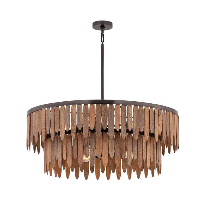 Maxim - 22513WNGM - Seven Light Pendant - Marimba - Walnut