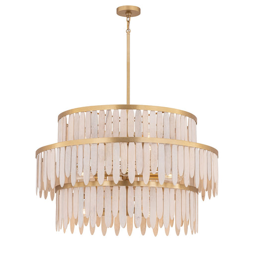 Maxim - 22514WWTNAB - Ten Light Chandelier - Marimba - Weathered White