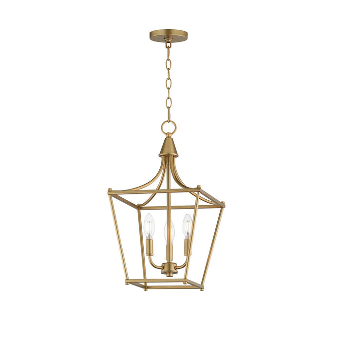 Maxim - 25313NAB - Three Light Pendant - Clifton - Natural Aged Brass