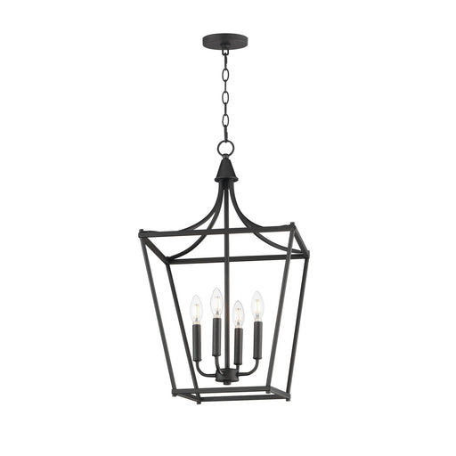 Maxim - 25314BK - Four Light Pendant - Clifton - Black
