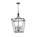 Maxim - 25314BK - Four Light Pendant - Clifton - Black