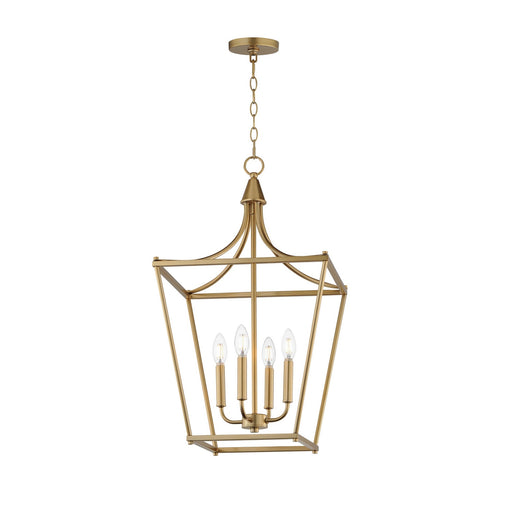 Maxim - 25314NAB - Four Light Pendant - Clifton - Natural Aged Brass