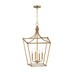 Maxim - 25314NAB - Four Light Pendant - Clifton - Natural Aged Brass