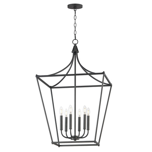 Maxim - 25316BK - Six Light Pendant - Clifton - Black