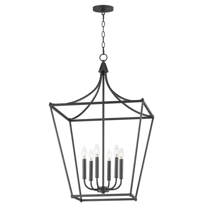 Maxim - 25316BK - Six Light Pendant - Clifton - Black