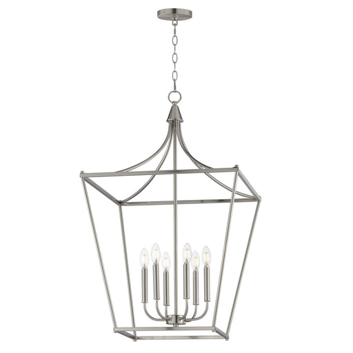 Maxim - 25316SN - Six Light Pendant - Clifton - Satin Nickel