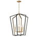 Maxim - 28615BKNAB - Five Light Pendant - Melrose - Black / Natural Aged Brass