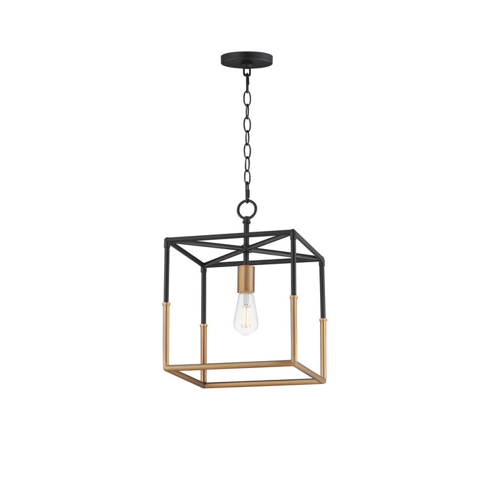 Maxim - 28621BKWBR - One Light Pendant - SoHo - Black/Weathered Brass