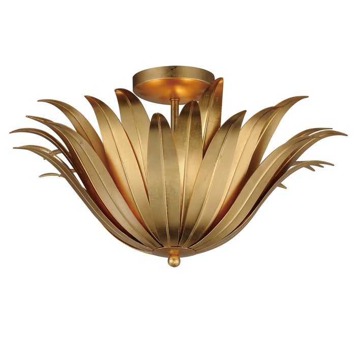 Maxim - 28710GL - Three Light Semi Flush/Pendant Convertible - Firenze - Gold Leaf