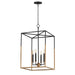 Maxim - 28625BKWBR - Four Light Pendant - SoHo - Black/Weathered Brass