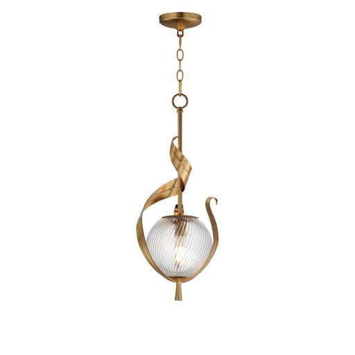 Firenze One Light Pendant Gold Leaf