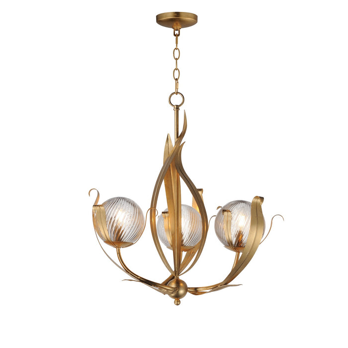 Maxim - 28713CRGL - Three Light Pendant - Firenze - Gold Leaf