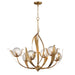 Maxim - 28716CRGL - Six Light Chandelier - Firenze - Gold Leaf