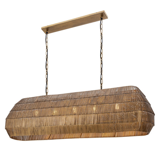 Maxim - 29185AB - Five Light Linear Pendant - Gilda - Antique Brass