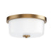 Maxim - 5691WTNAB - Two Light Flush Mount - Fuller - Natural Aged Brass