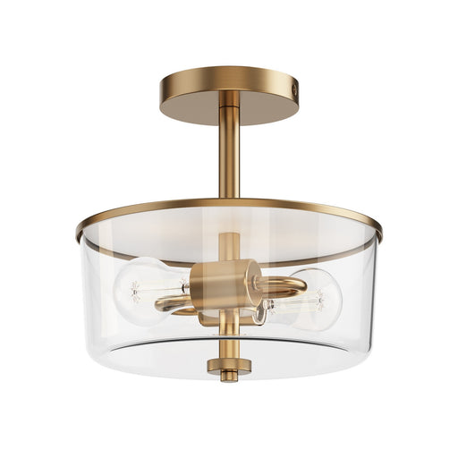 Maxim - 5692CLNAB - Two Light Semi Flush/Pendant Convertible - Fuller - Natural Aged Brass