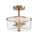 Maxim - 5692CLNAB - Two Light Semi Flush/Pendant Convertible - Fuller - Natural Aged Brass