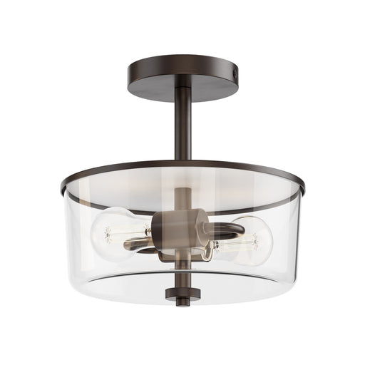 Fuller Two Light Semi Flush/Pendant Convertible Oil Rubbed Bronze