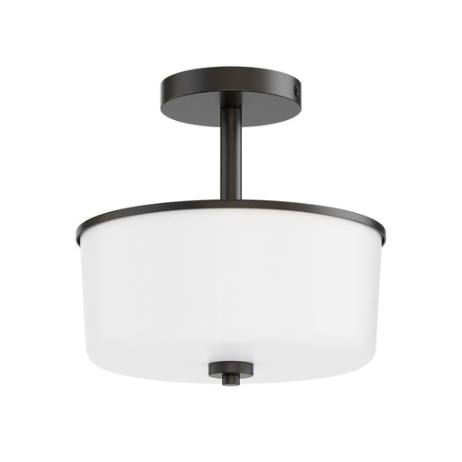 Maxim - 5692WTBK - Two Light Semi Flush/Pendant Convertible - Fuller - Black
